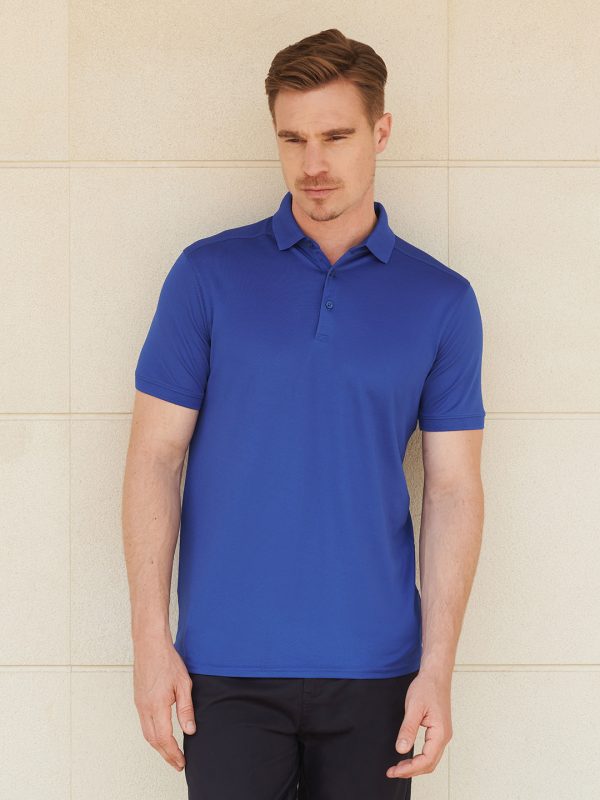 Stretch polo shirt with wicking finish (slim fit)