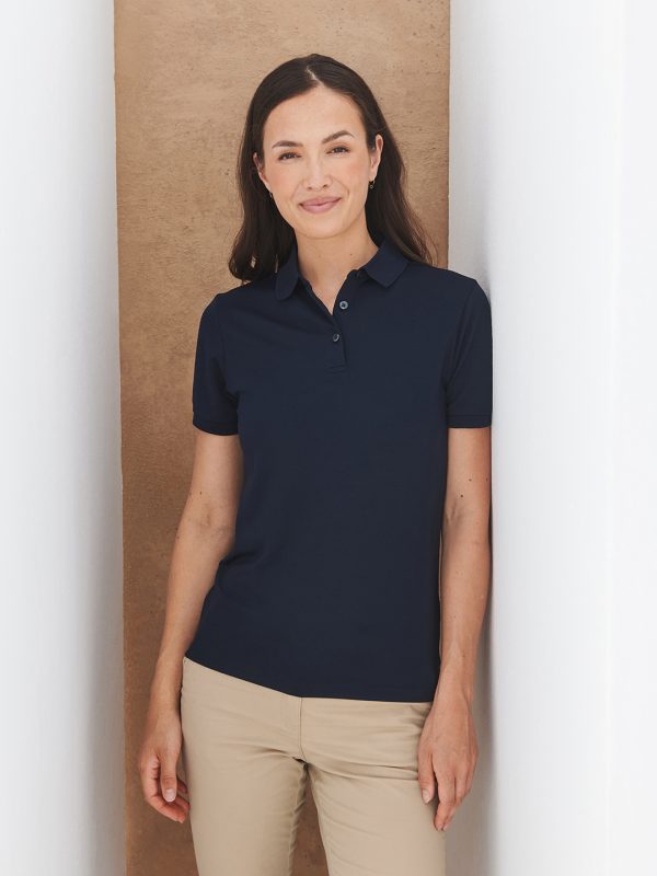 Women’s recycled polyester polo shirt