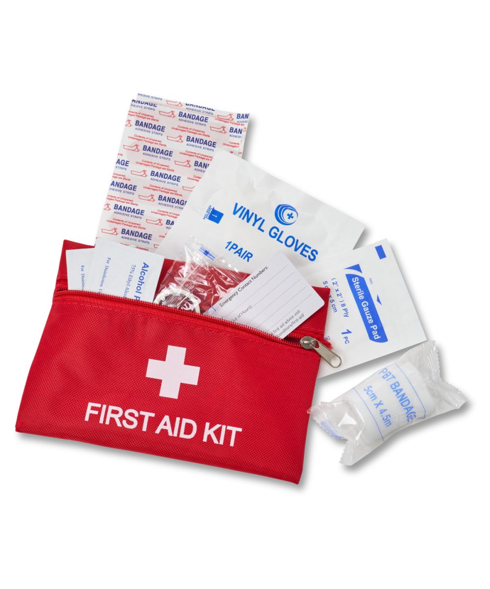 Red Travel first aid kit