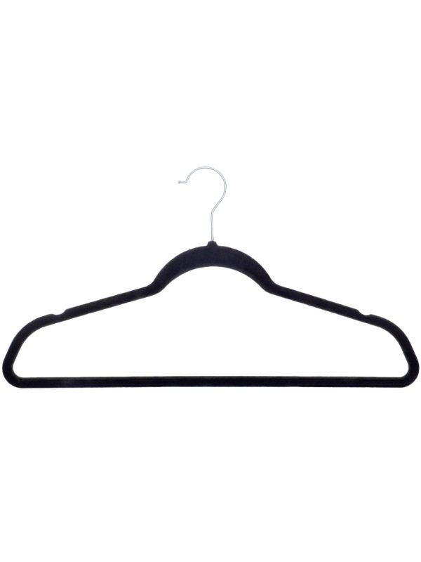 Black Velvet-effect coat hangers (25-pack)