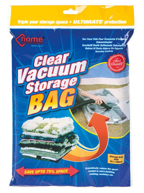 Clear vacuum storage bag