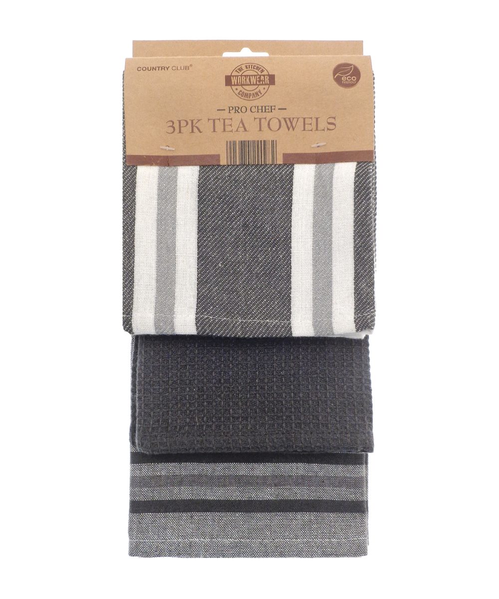 Grey Stripe Pro Chef tea towel