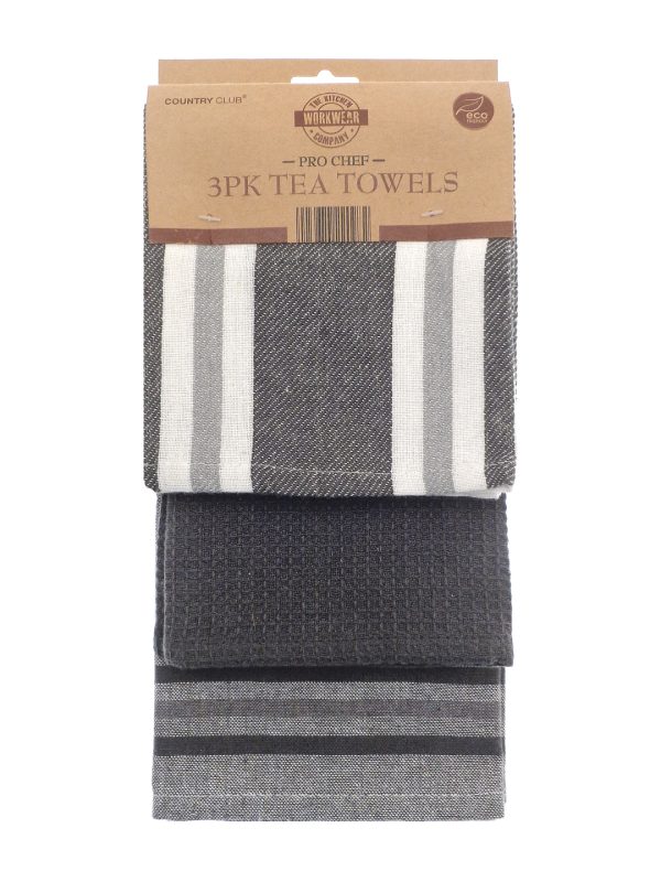 Grey Stripe Pro Chef tea towel