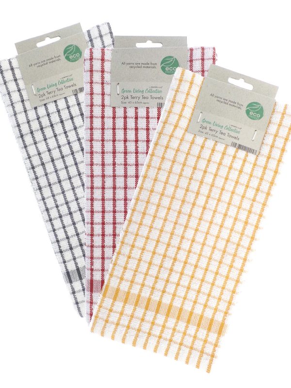 Recycled terry tea towels (2-pack)