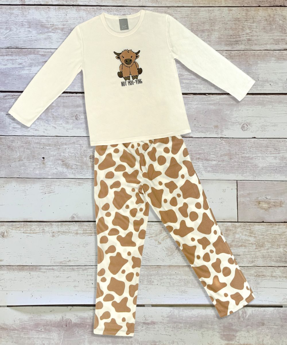 Highland Cow Appliqué pyjamas