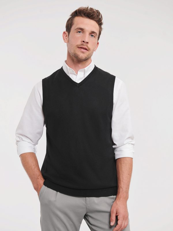 V-neck sleeveless knitted sweater