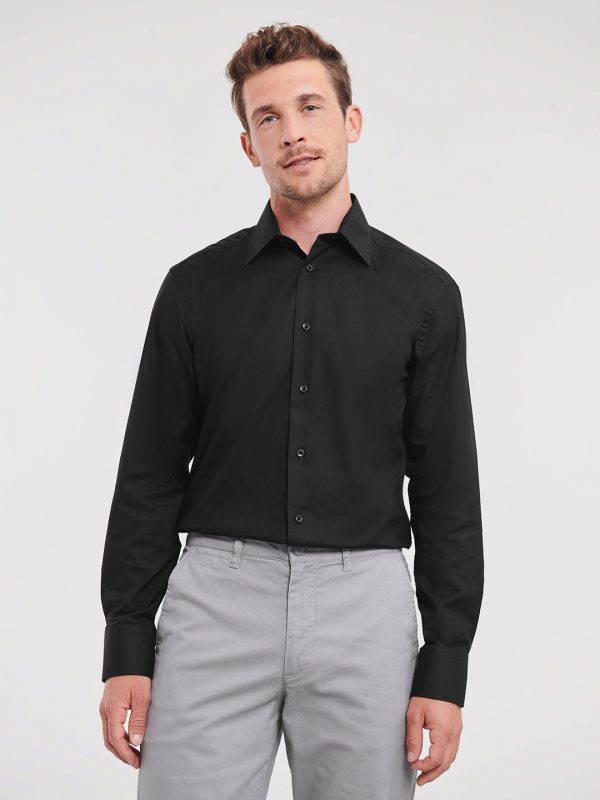 Long sleeve easycare tailored Oxford shirt