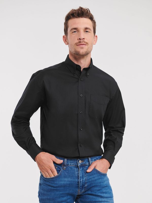 Long sleeve easycare Oxford shirt