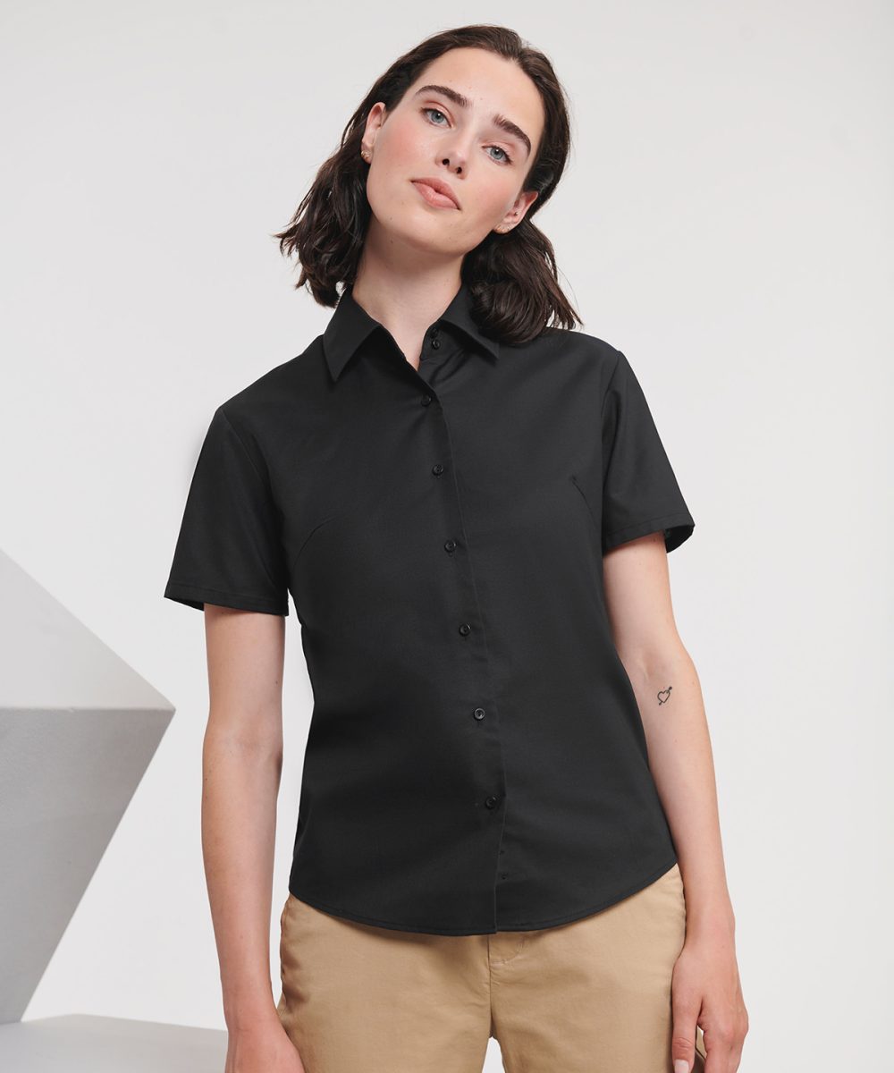 Women's short sleeve Oxford shirt