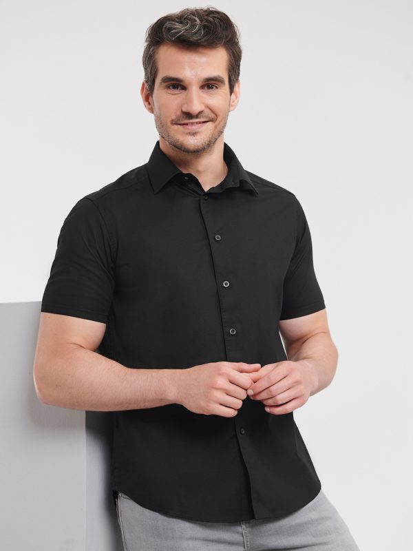 Short sleeve easycare fitted shirt