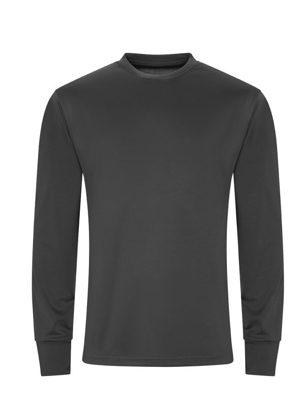 Charcoal Long sleeve active T