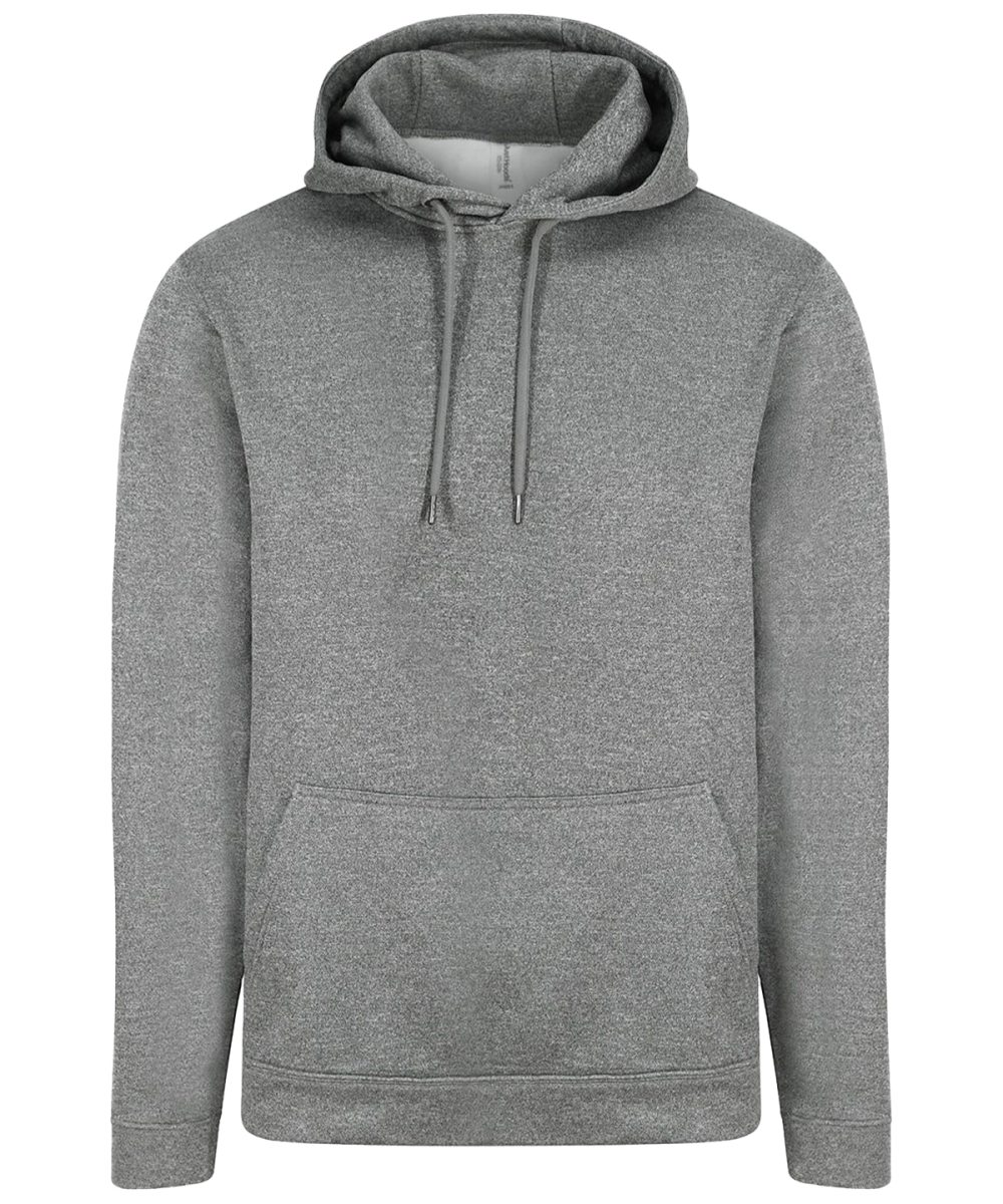 Grey Melange Sports polyester hoodie