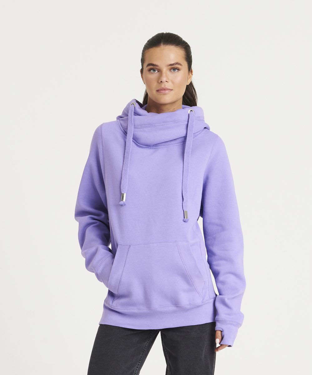 Cross neck hoodie