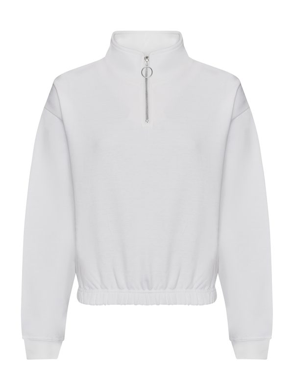 Arctic White Women's cropped ¼-zip sweat