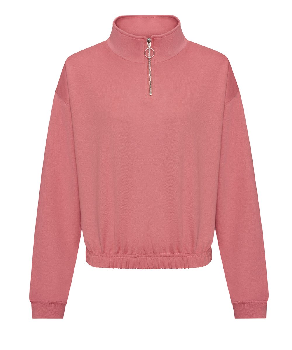 Dusty Rose Women's cropped ¼-zip sweat