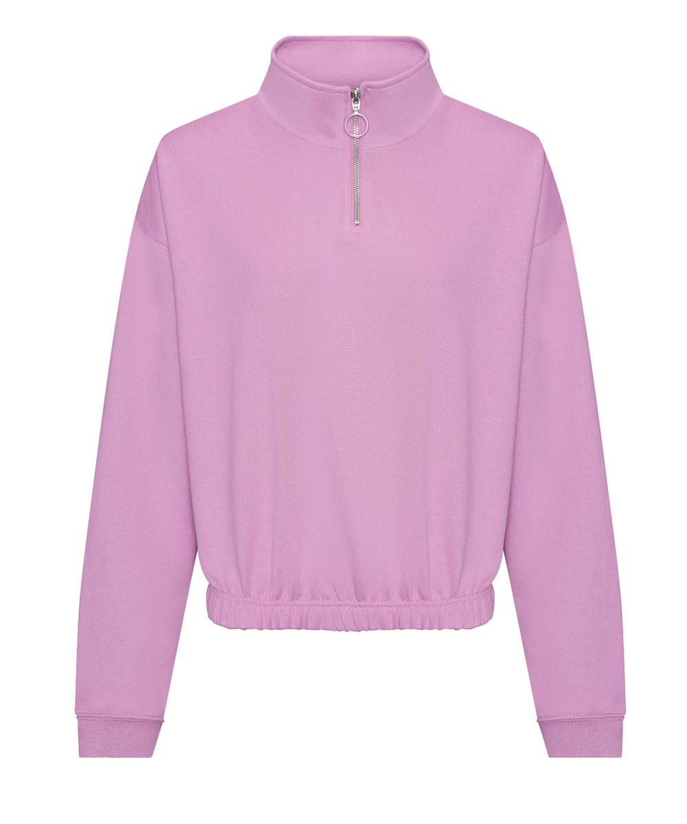 Lavender Women's cropped ¼-zip sweat