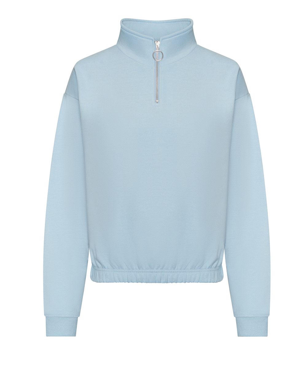 Sky Blue Women's cropped ¼-zip sweat