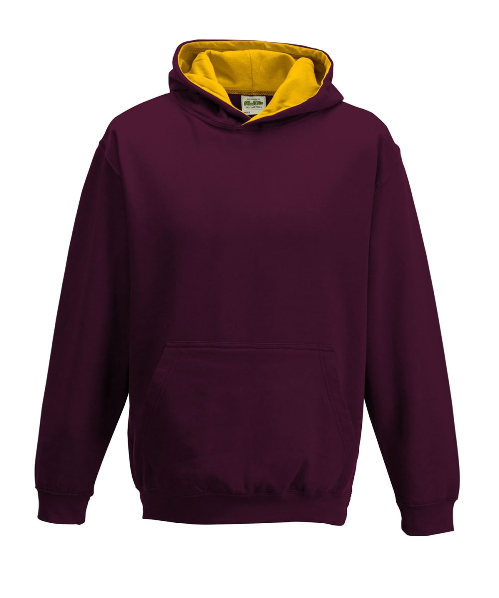 Burgundy/Gold Kids varsity hoodie