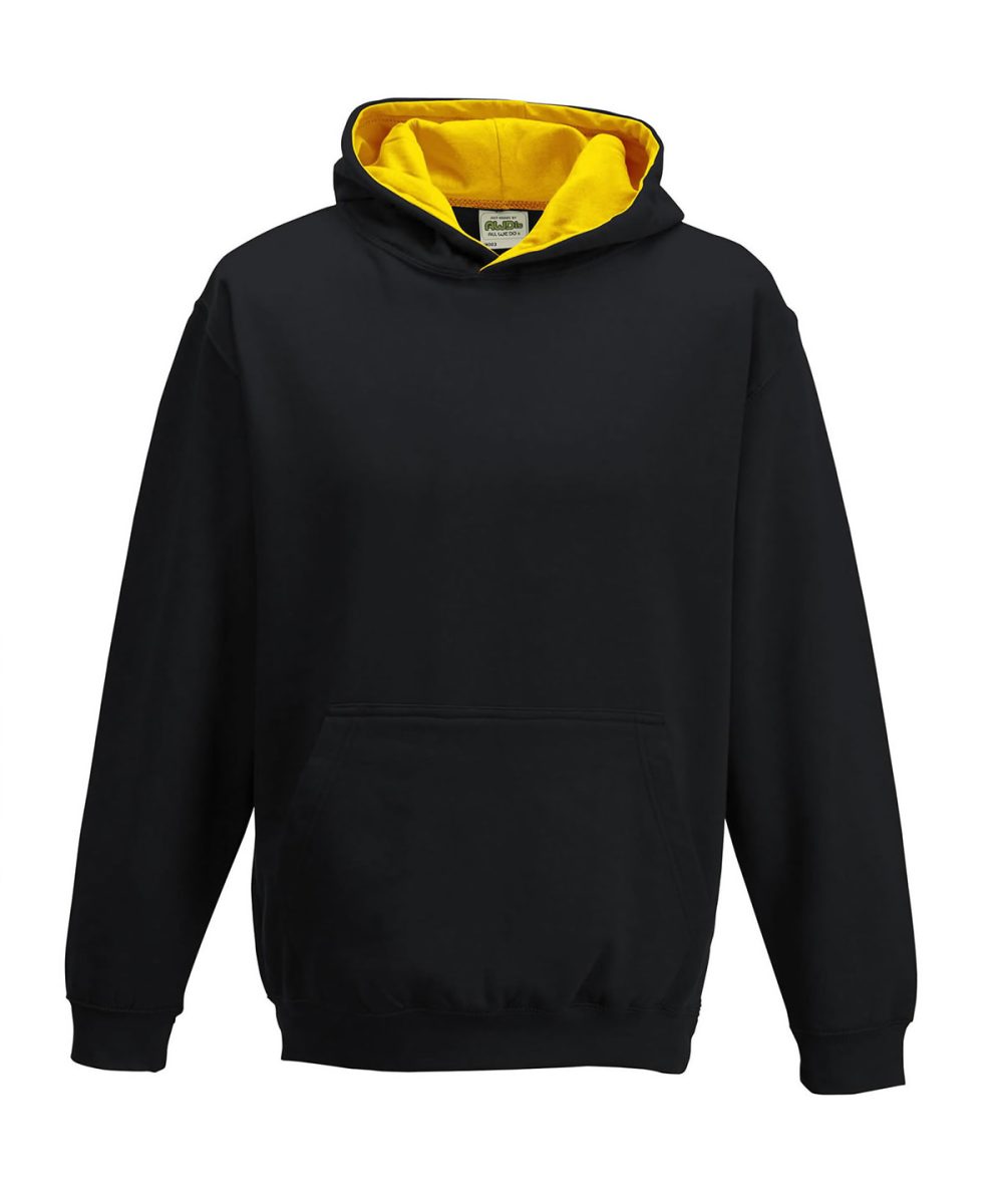 Jet Black/Gold Kids varsity hoodie