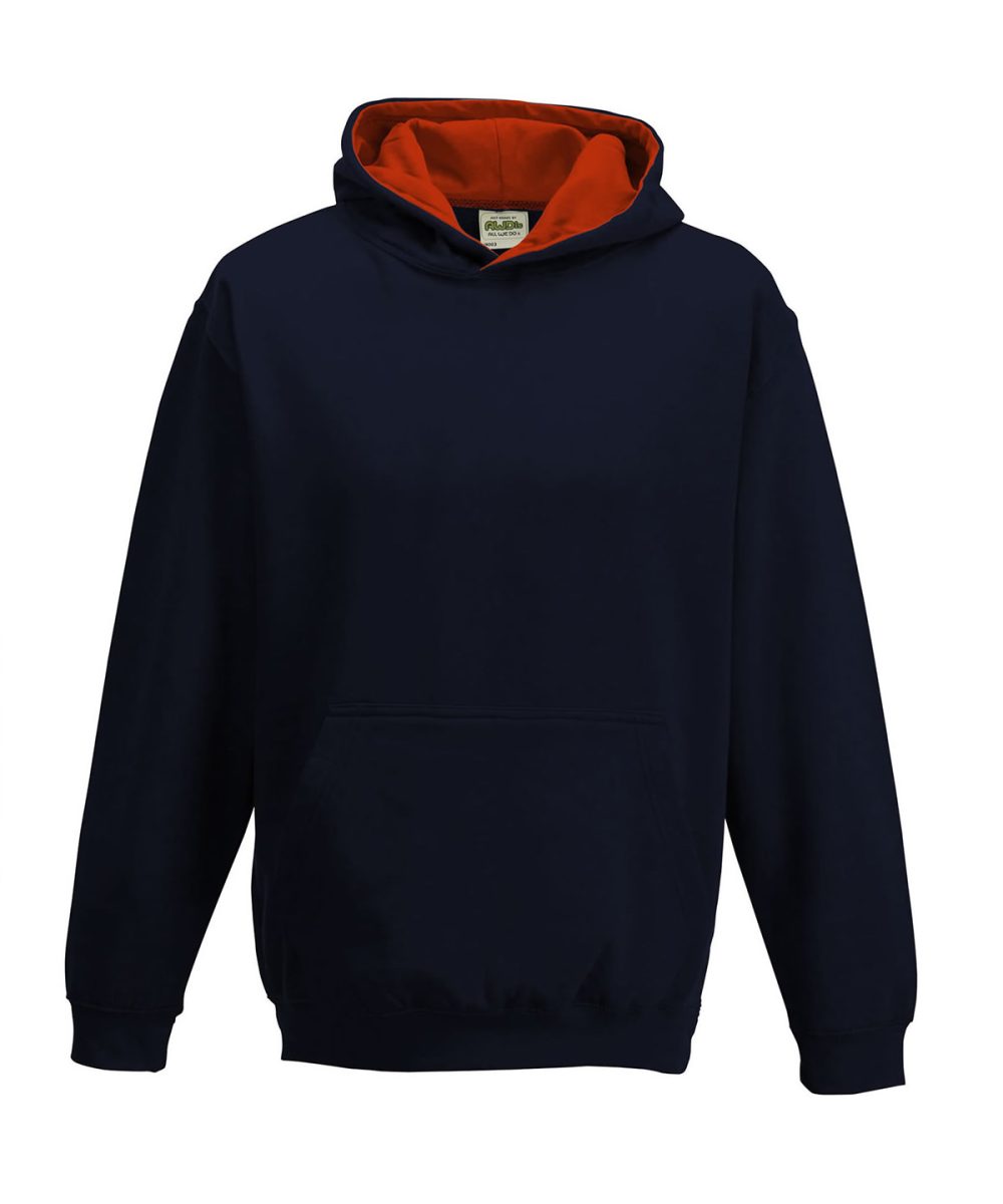 New French Navy/Fire Red Kids varsity hoodie