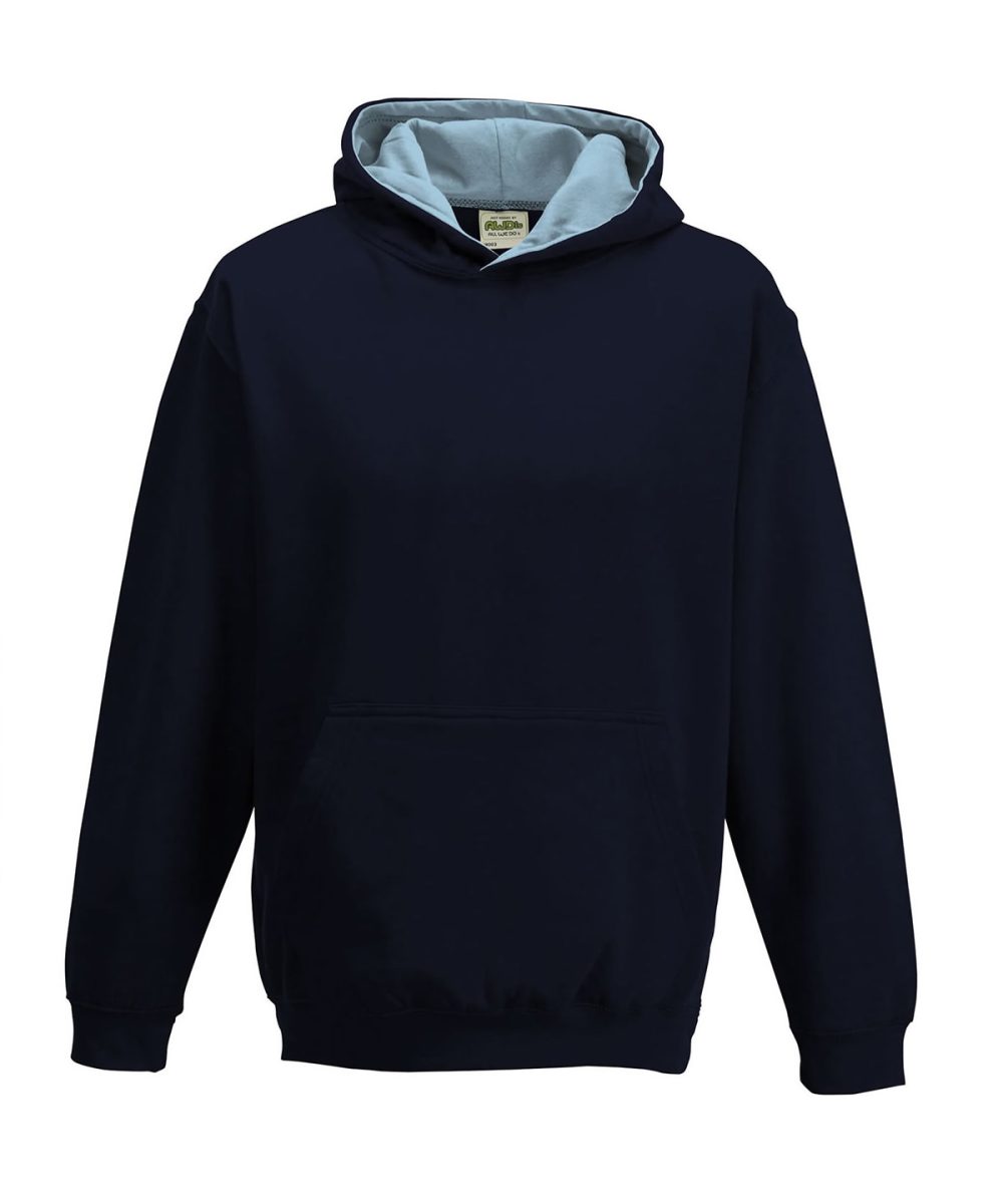 New French Navy/Sky Blue Kids varsity hoodie