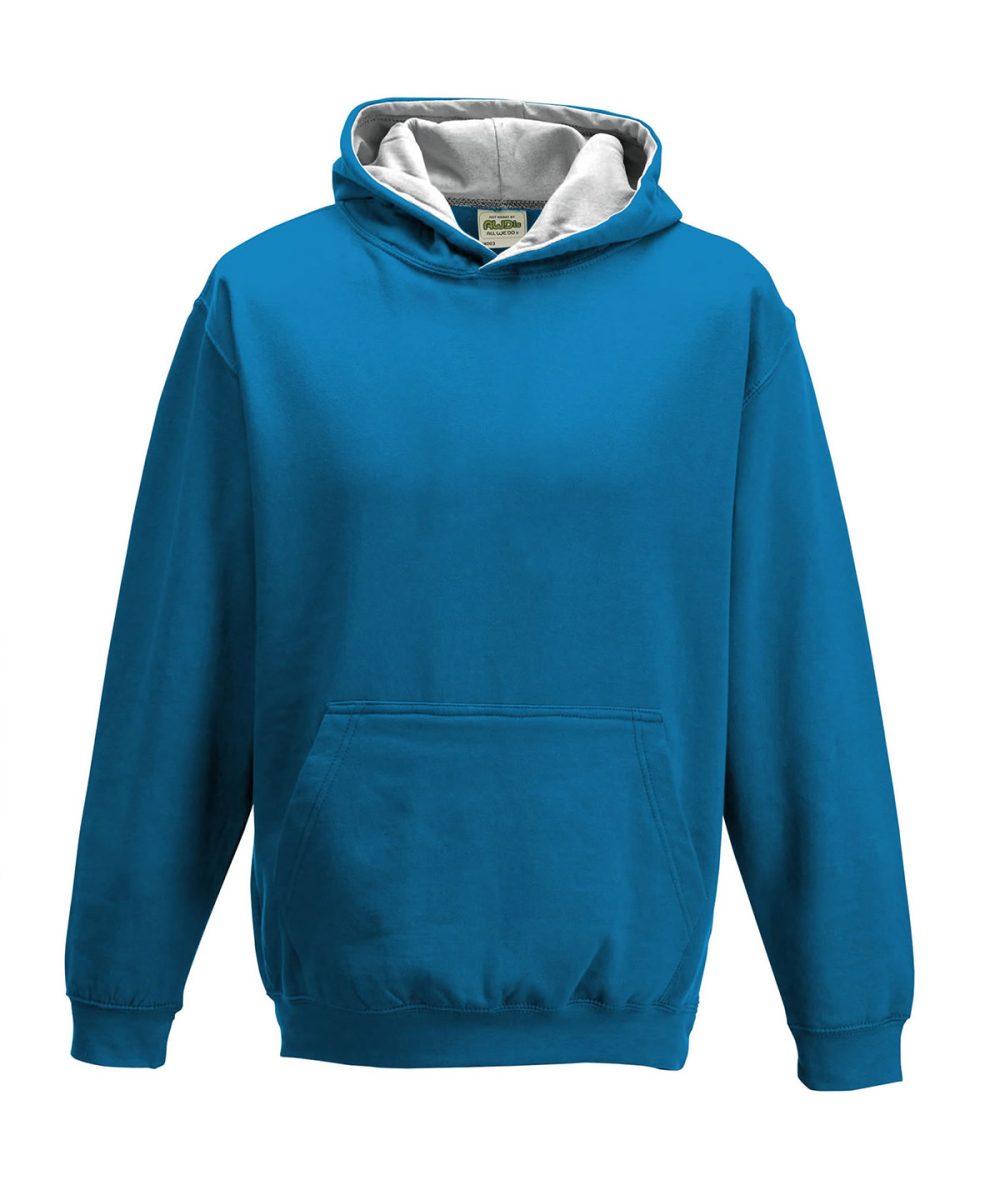 Sapphire Blue/Heather Grey Kids varsity hoodie