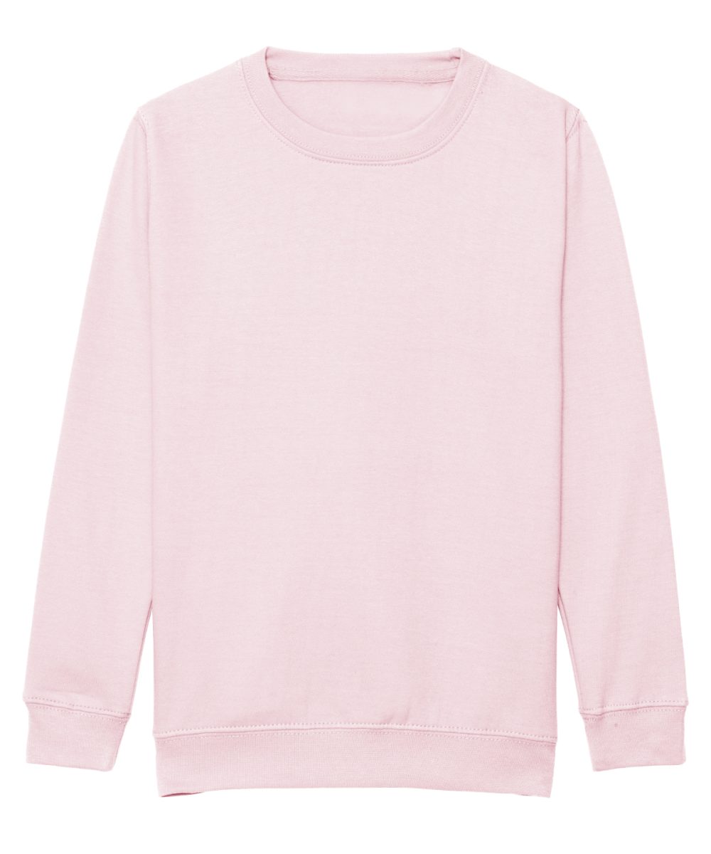 Baby Pink Kids AWDis sweatshirt