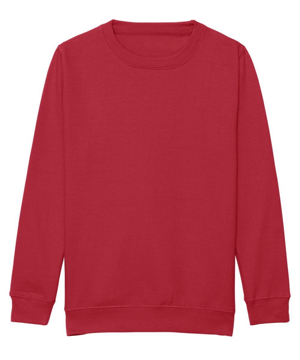 Fire Red Kids AWDis sweatshirt