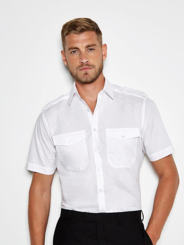 Pilot shirt short-sleeved (tailored fit)