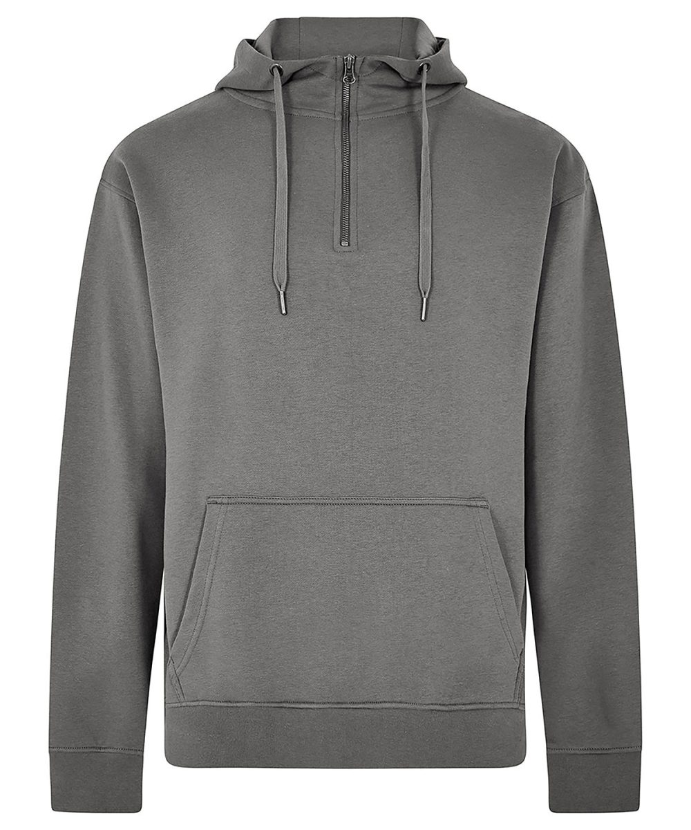 Dark Grey Regular fit 1/4 zip hoodie