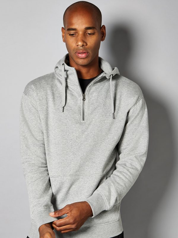 Regular fit 1/4 zip hoodie