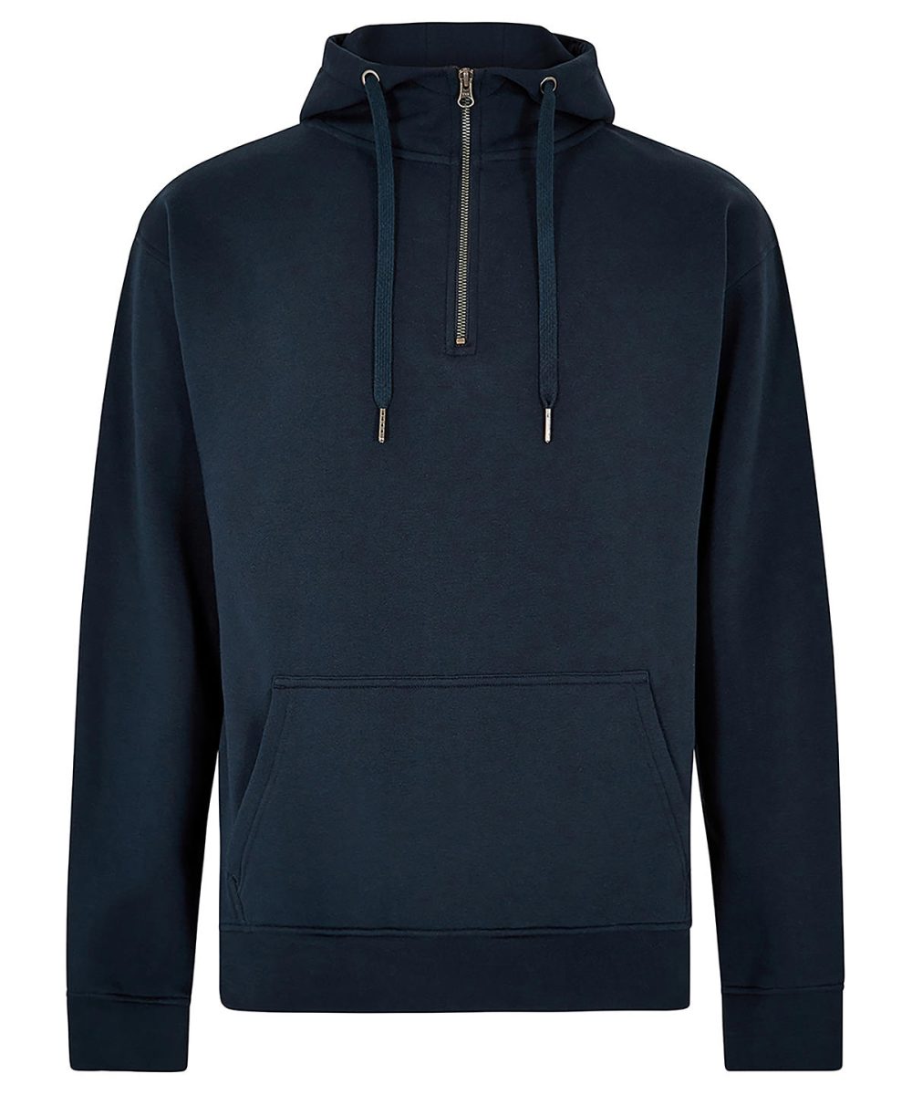 Navy Regular fit 1/4 zip hoodie