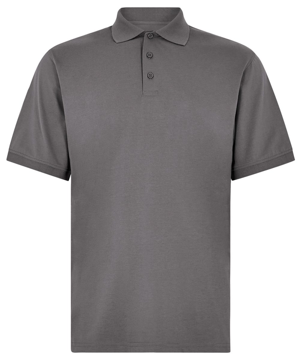 Charcoal Solid Regular fit Superwash® 60° Jersey polo