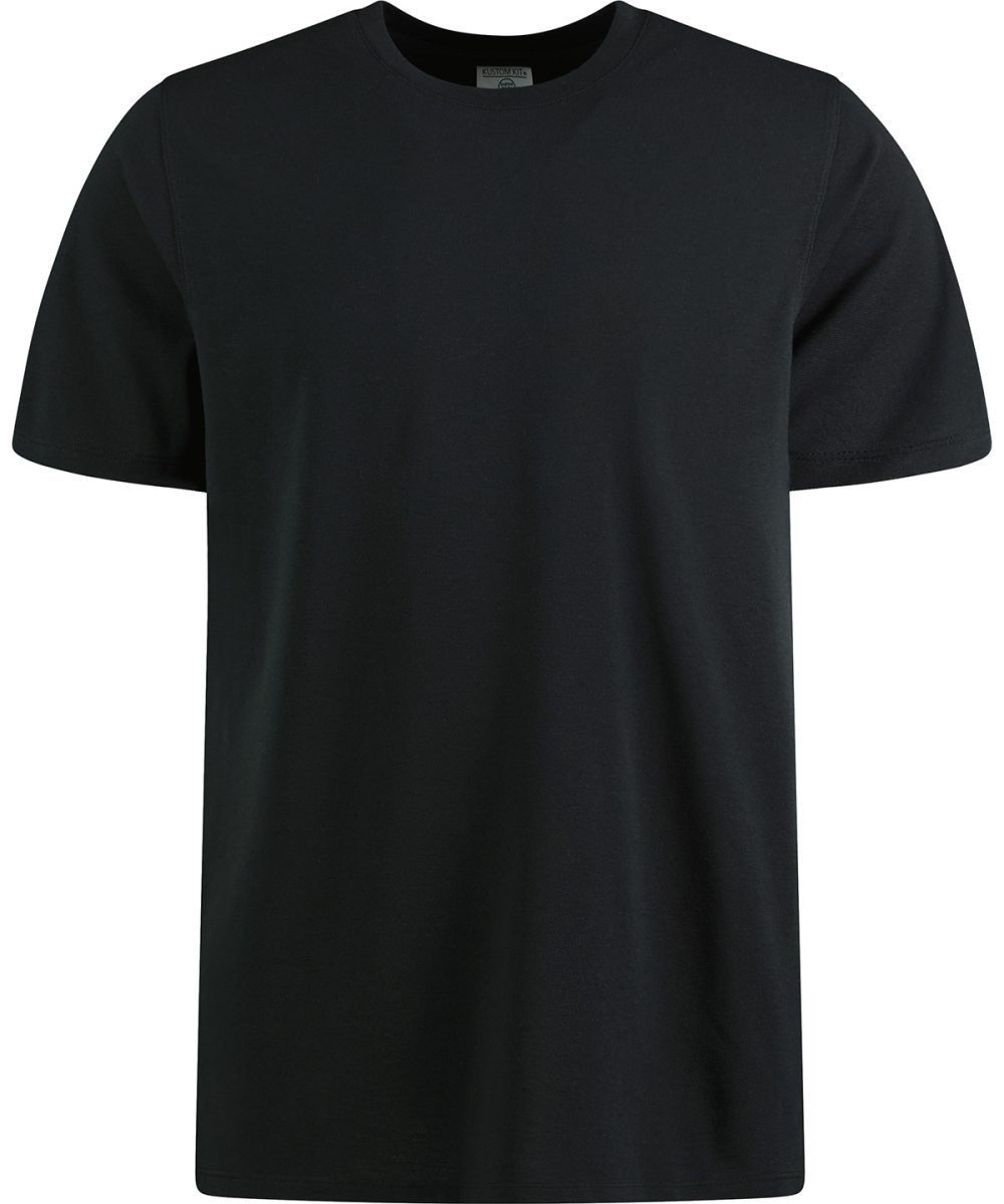 Black Superwash® 60° piqué tee (regular fit)