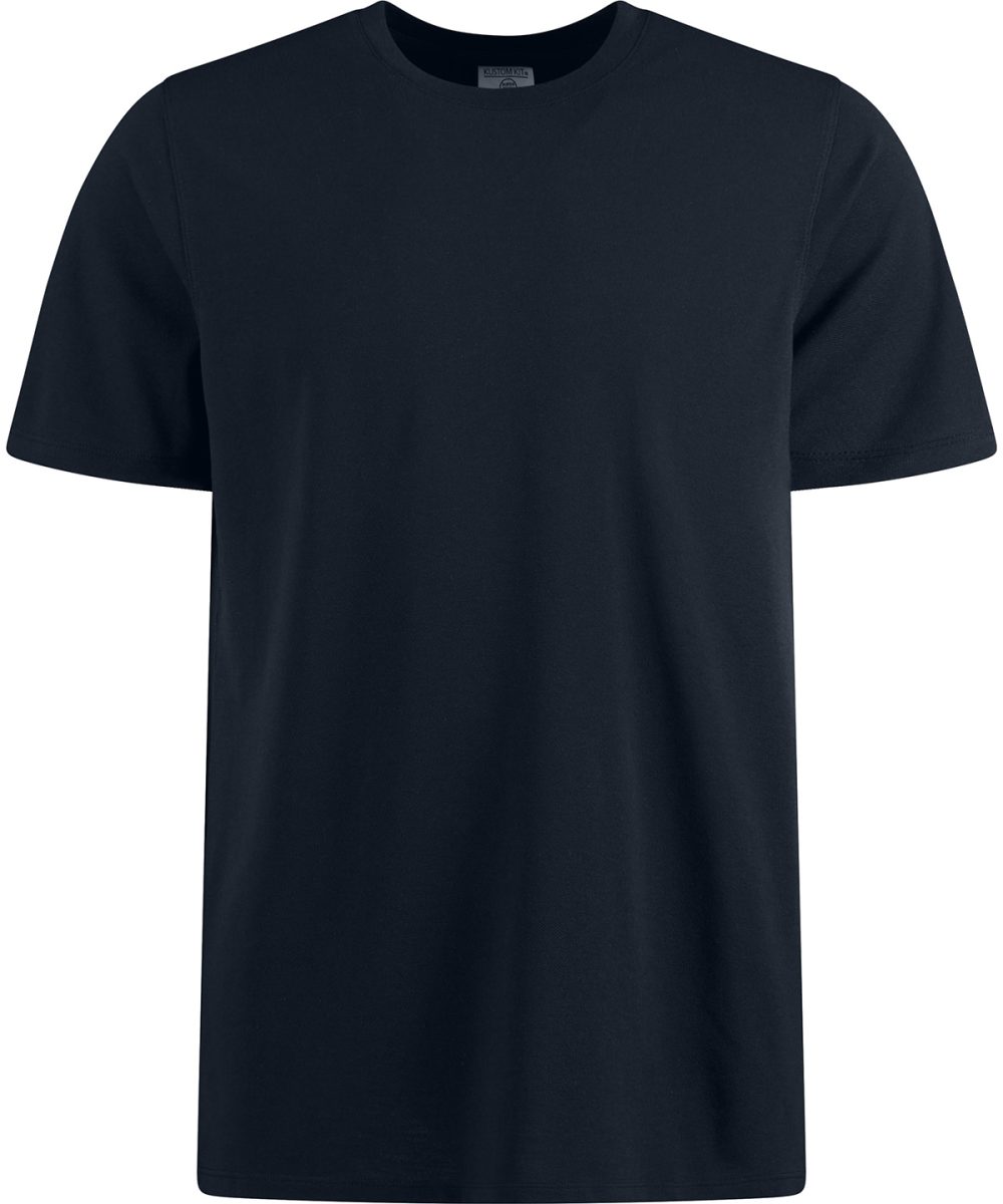 Navy Superwash® 60° piqué tee (regular fit)