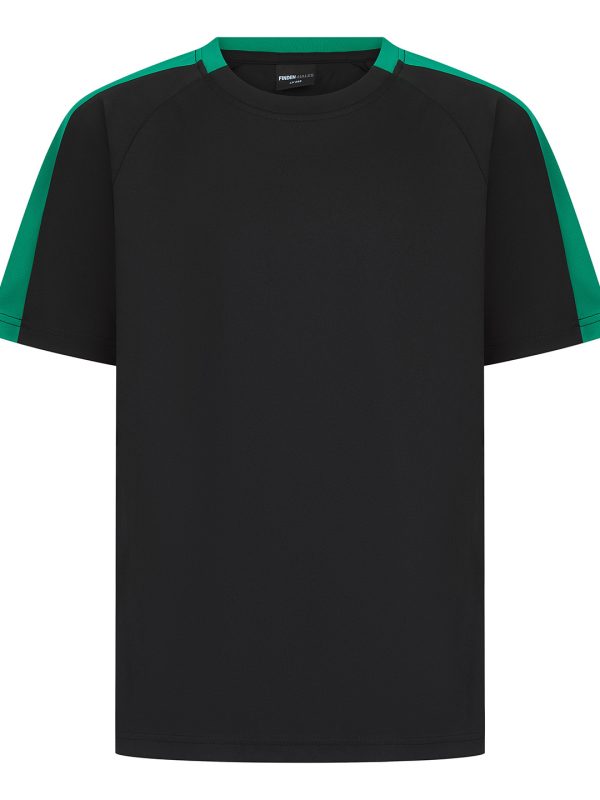 Black/Emerald Kids team t-shirt