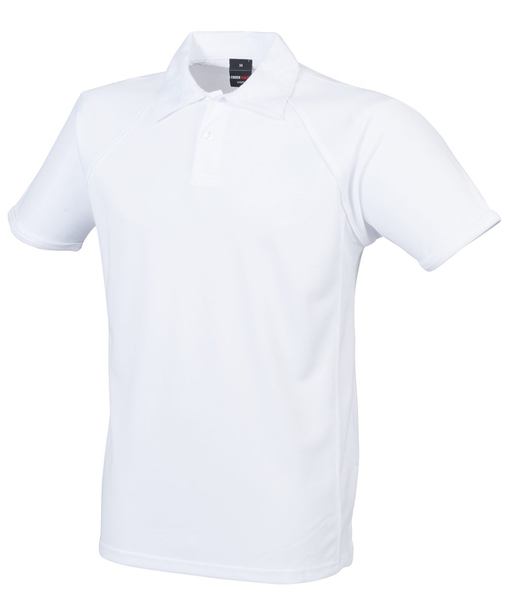 White/White Piped performance polo