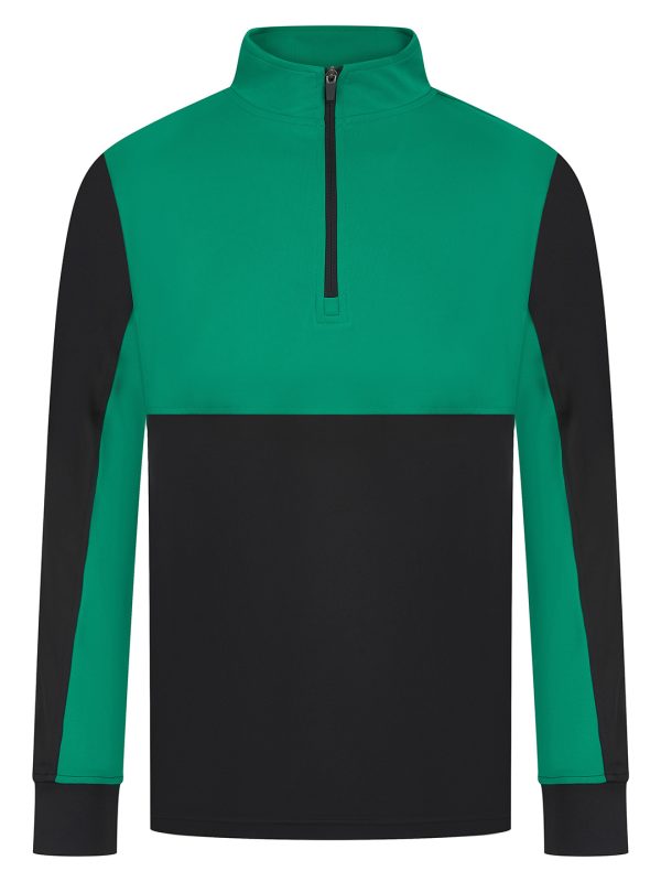 Black/Emerald ¼-Tracksuit top