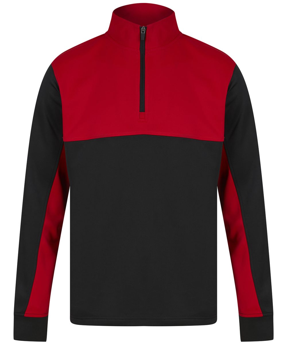 Black/Red ¼-Tracksuit top