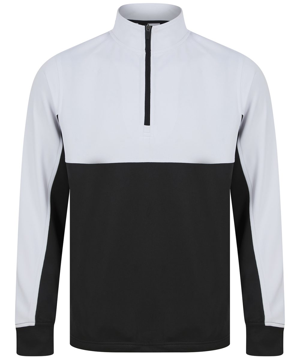 Black/White ¼-Tracksuit top