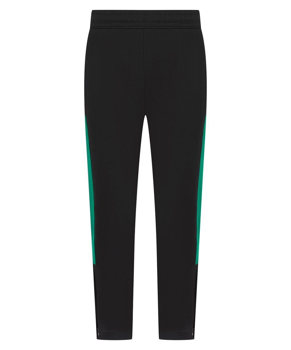 Black/Emerald Kids knitted tracksuit pants