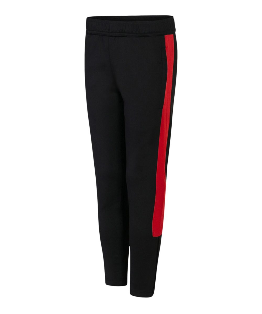 Black/Red Kids knitted tracksuit pants