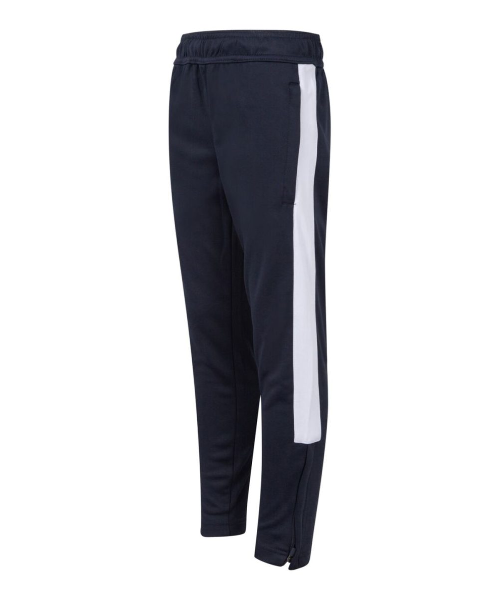 Navy/White Kids knitted tracksuit pants