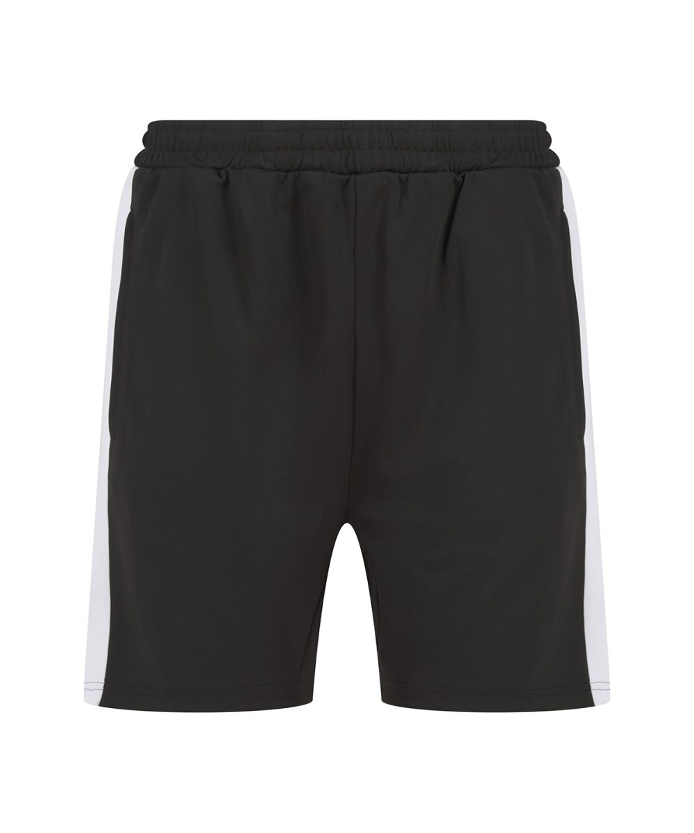 Black/White Knitted shorts with zip pockets