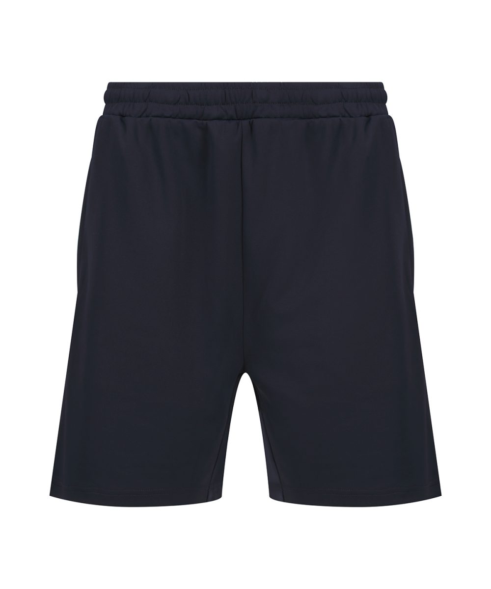 Navy Knitted shorts with zip pockets