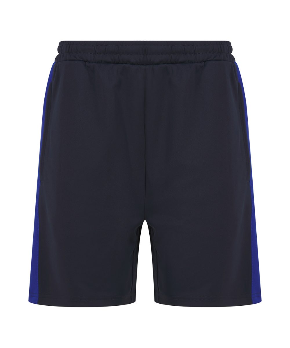 Navy/Royal Knitted shorts with zip pockets