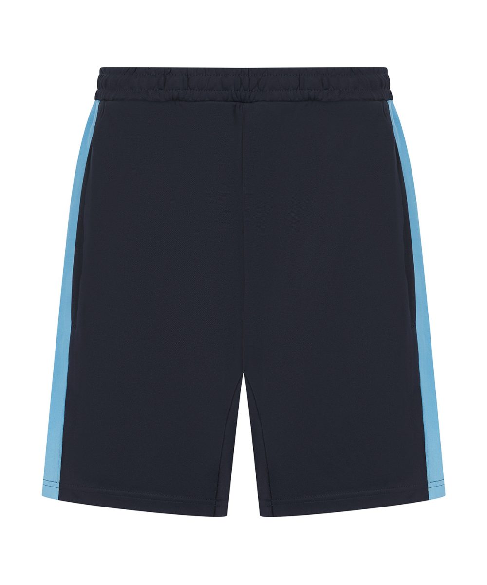 Navy/Sky Knitted shorts with zip pockets