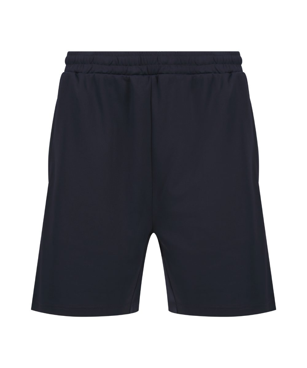 Navy Kids knitted shorts with zip pockets