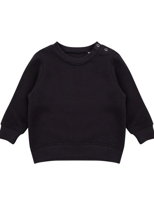 Crew neck sweatshirt with shoulder poppers