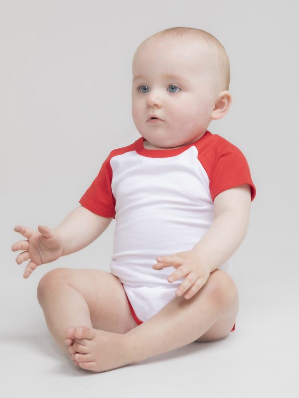 Essential short-sleeved baseball bodysuit